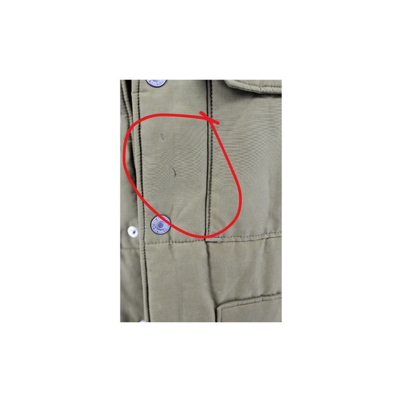 Vintage Levi's Olive Khaki Vest Men's Large Cotton Puffer Trucker Style - Picture 7 of 10